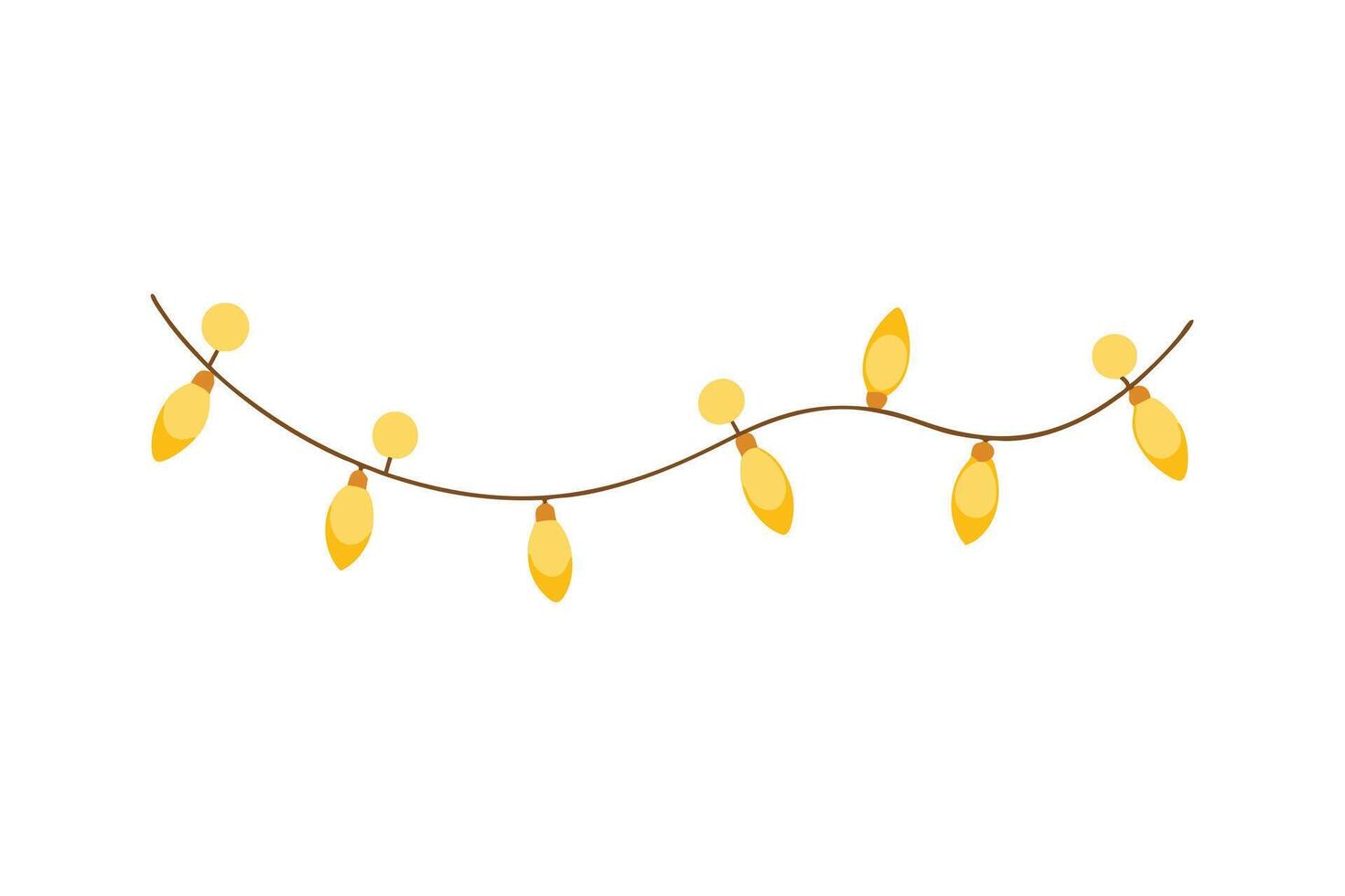 Seamless Christmas Light Garland - Shining and Glowing Festive Pattern for Elegant Holiday and Winter Decor vector