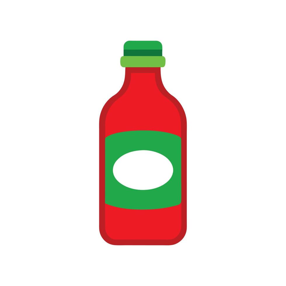 Mexican Sauce Bottle - Spicy Salsa with Festive Label for Culinary and Food Art vector