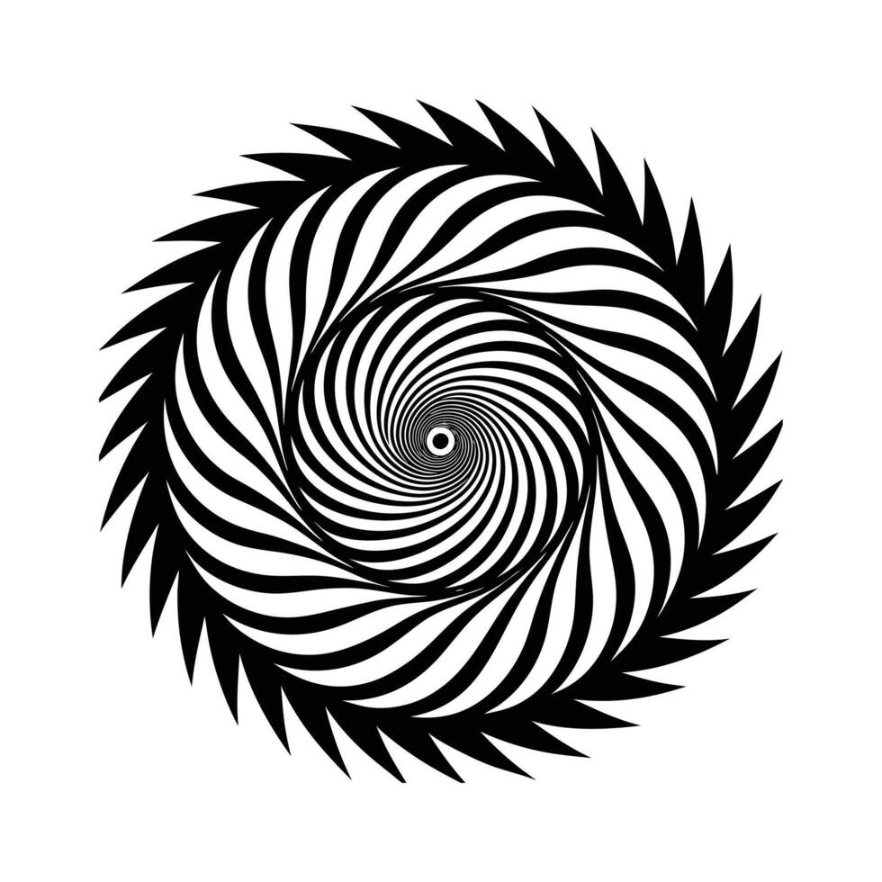 Abstract Circle Lines Spiral - Minimalist Black and White Geometric Design for Modern and Stylish Art vector