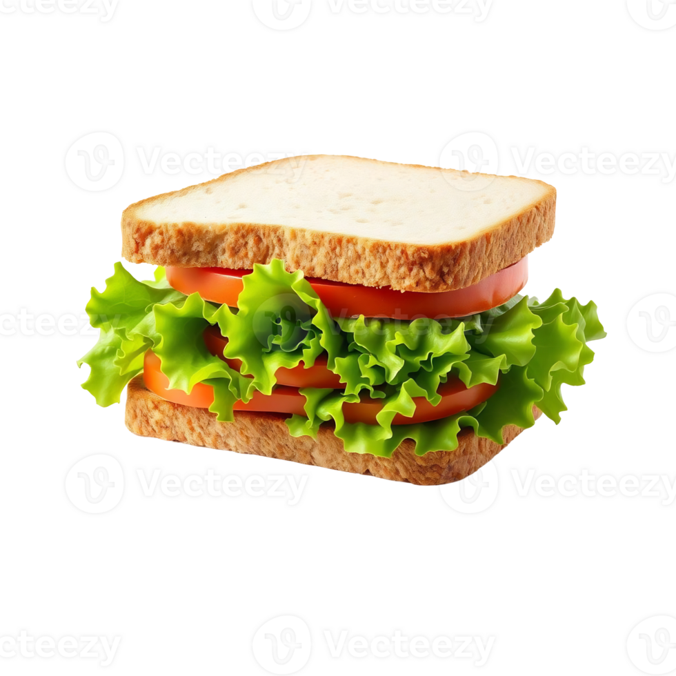 Simple sandwich with tomato and lettuce. png