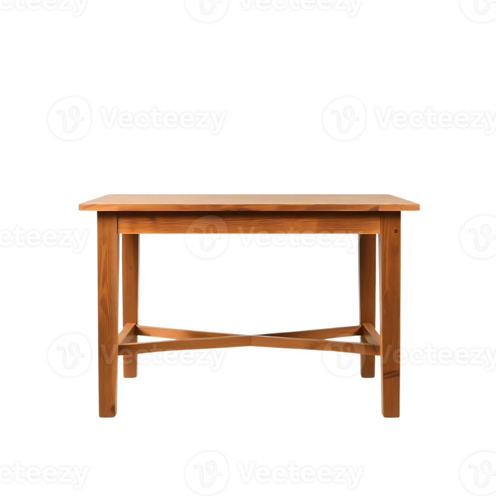 Simple wooden table with a shelf. png