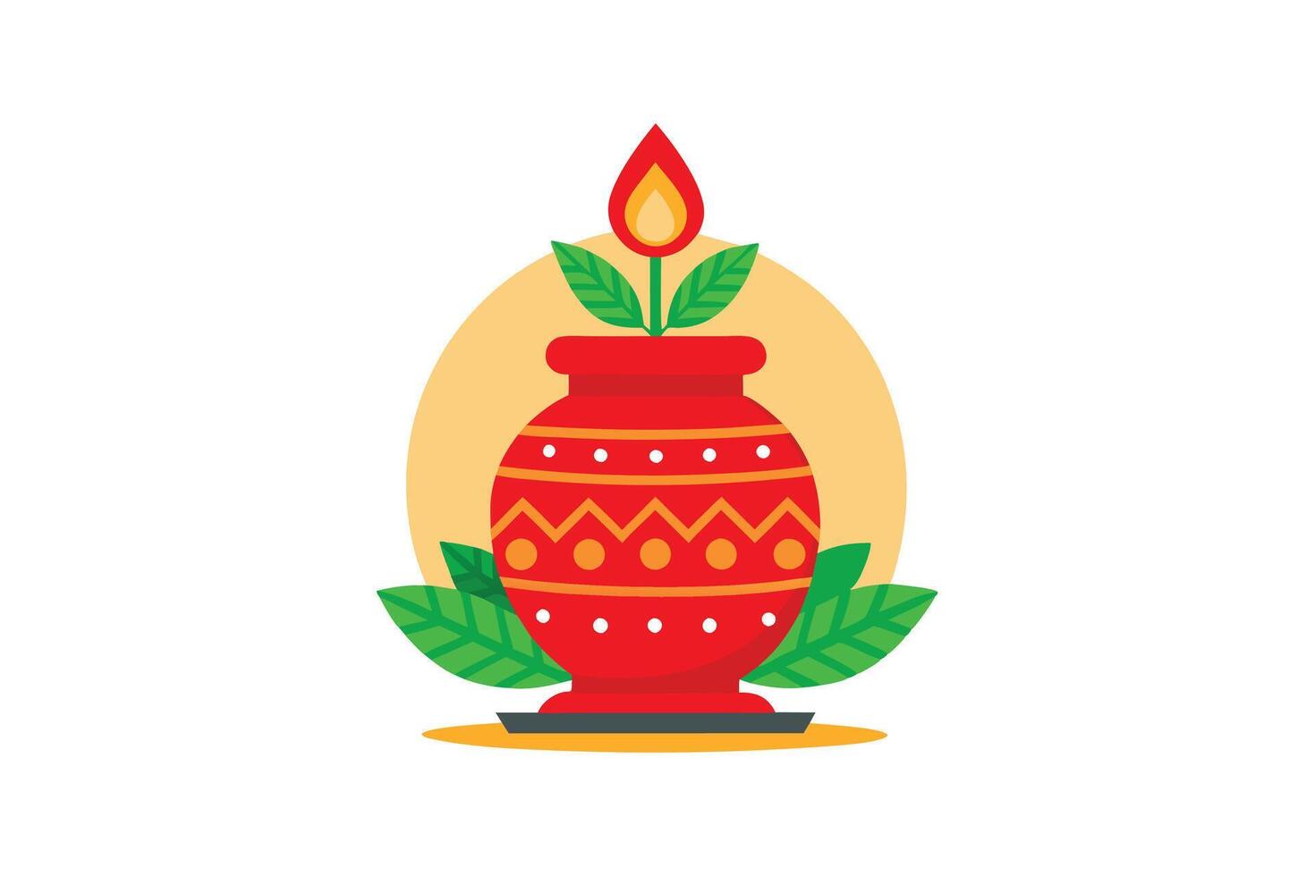 Sacred Tulsi Vivah Design - Hindu Festival Illustration Highlighting Indian Heritage vector