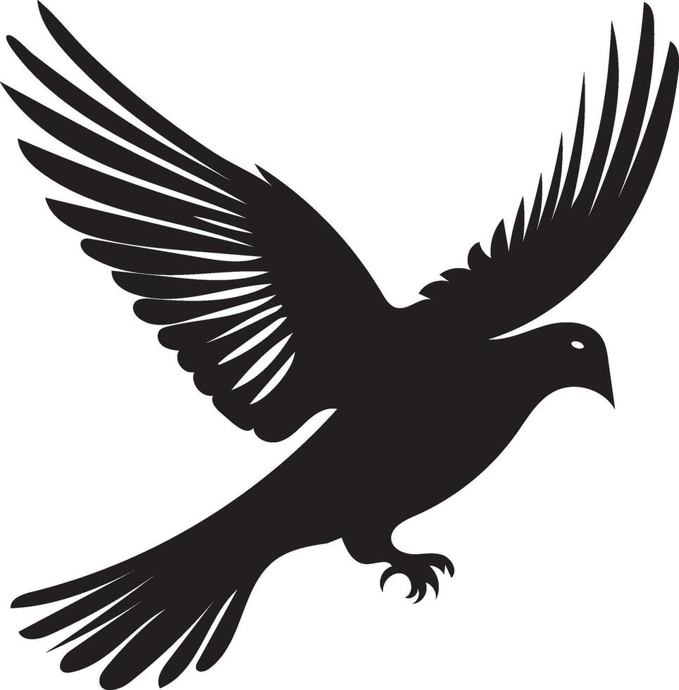Dove Bird Silhouette A Symbol of Peace in Art and Design vector