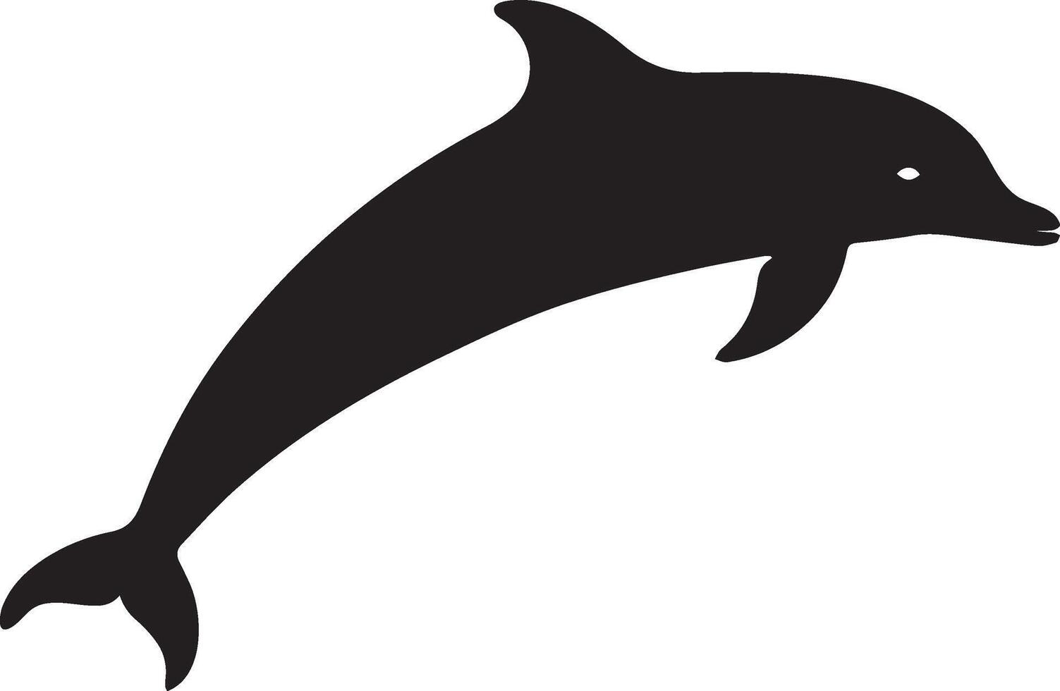 Creative Dolphin Fish Silhouette Designs for Modern Art vector