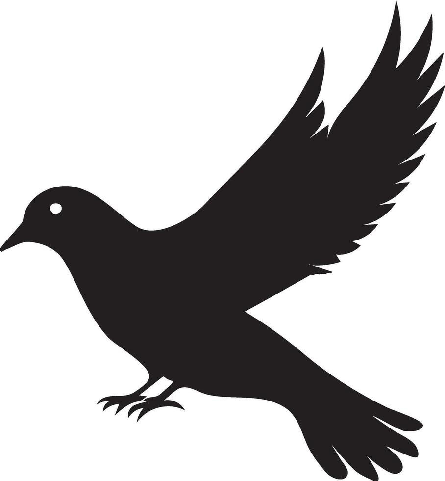 Dove Bird Silhouette Design Templates to Download vector