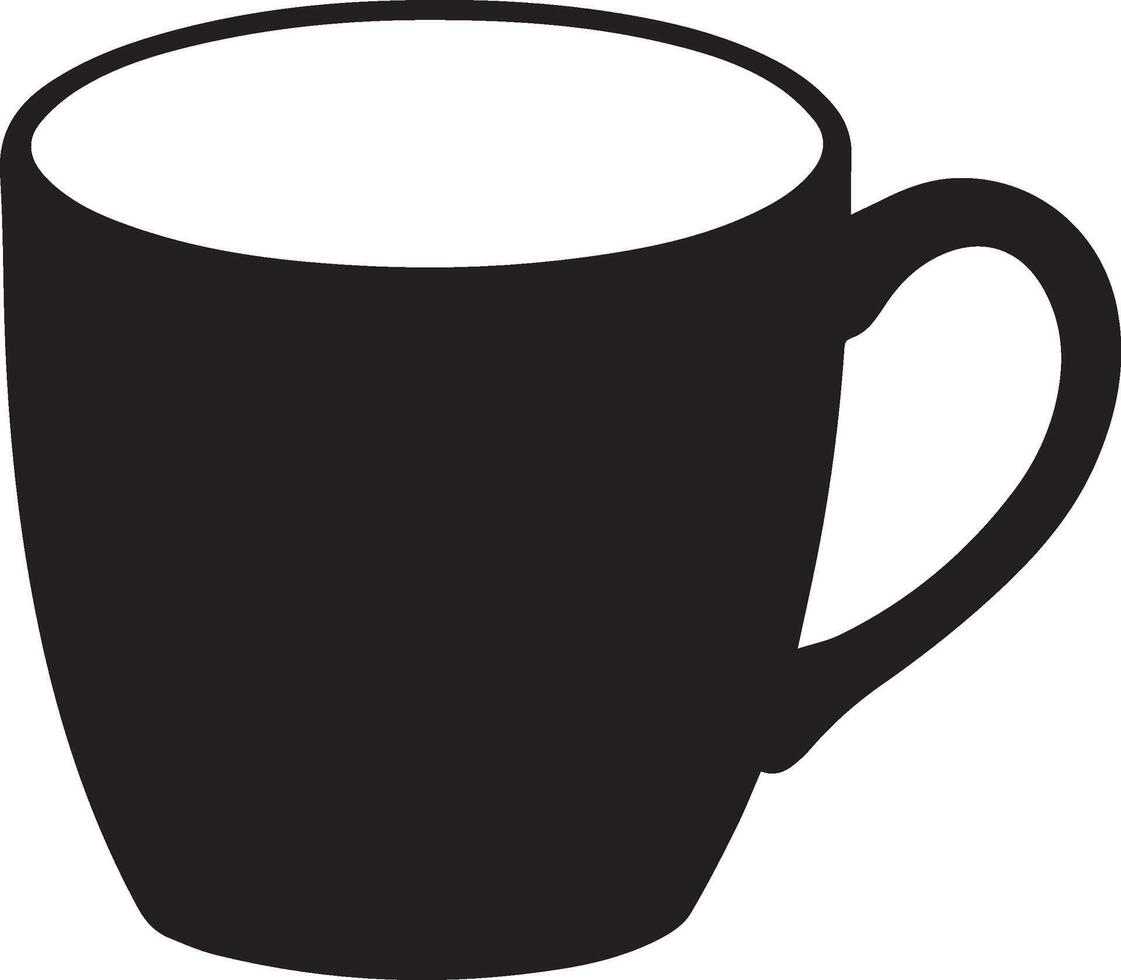 Mug Icon Art Silhouette Designs for Your Projects vector