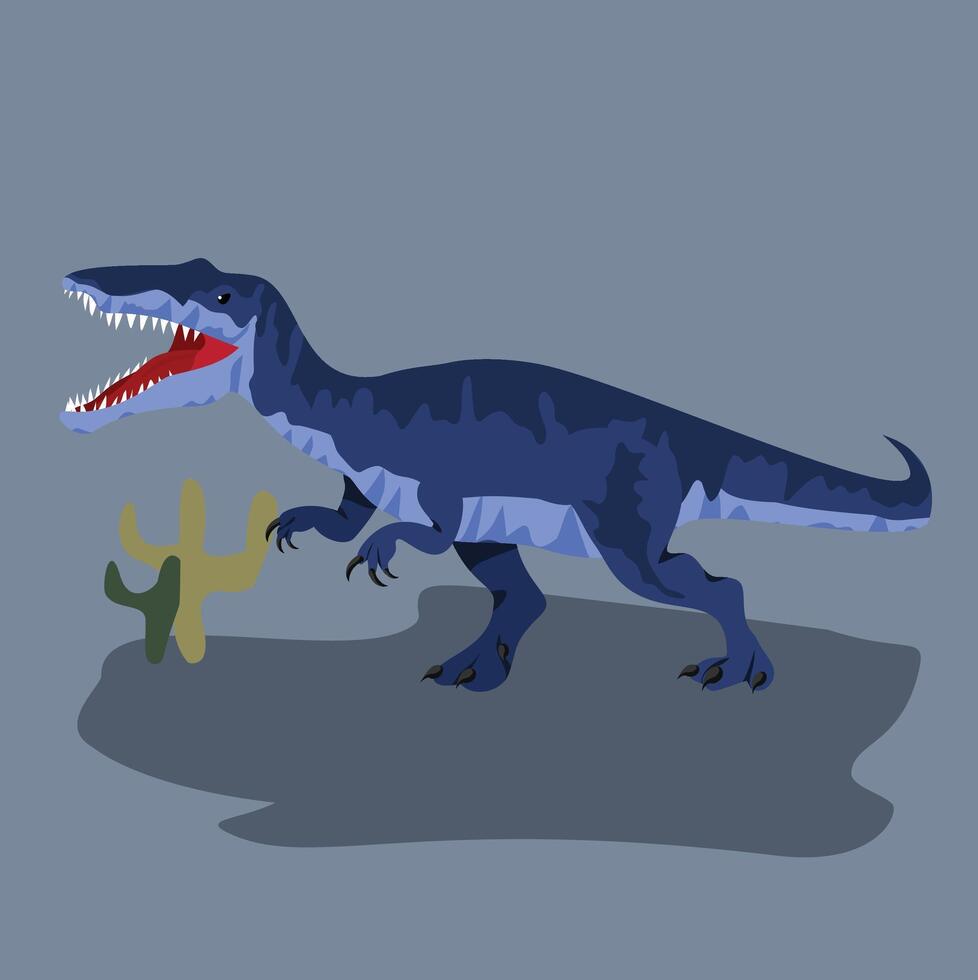 Baryonyx Dinosaur carnivore vector