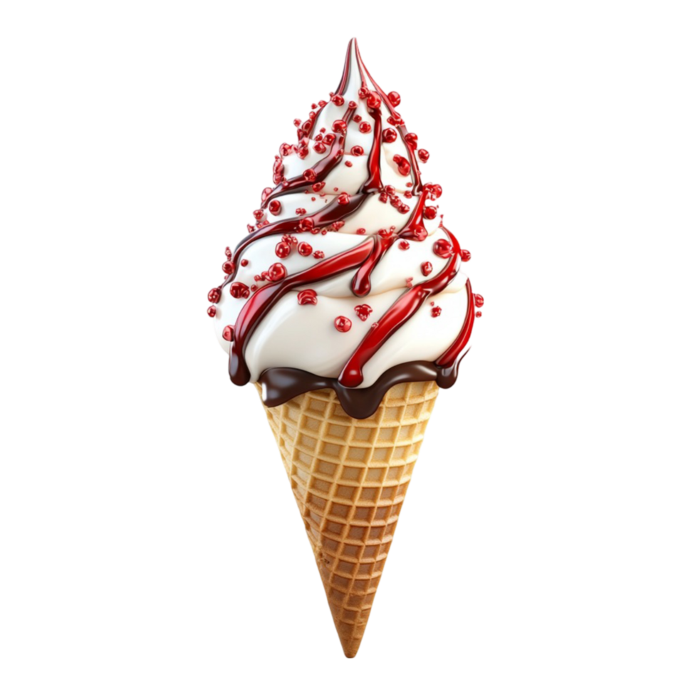 Ice Cream Cone with Chocolate png