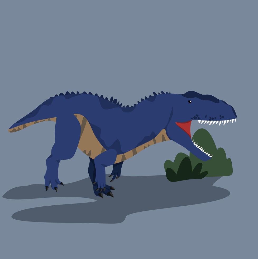 Sinraptor Carnivore Medium-sized predator, lives in forested plains vector