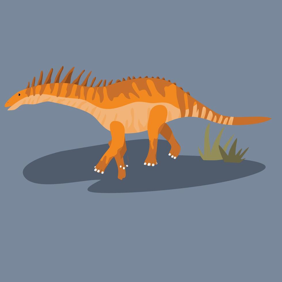 Amargasaurus Dinosaur genus of sauropod dinosaur from the Early Cretaceous epoch vector