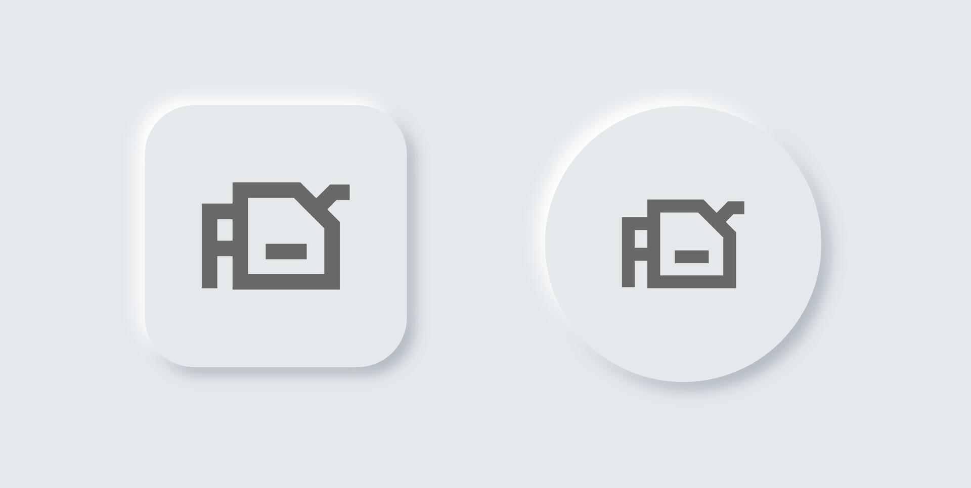 Pump line icon in neomorphic design style. Motor signs illustration. vector