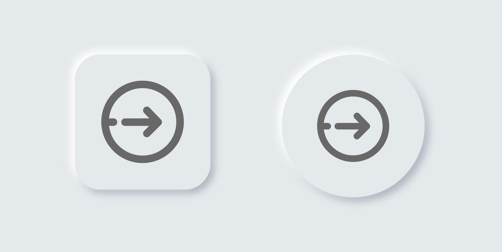 Skip ad line icon in neomorphic design style. Advertisement signs illustration. vector