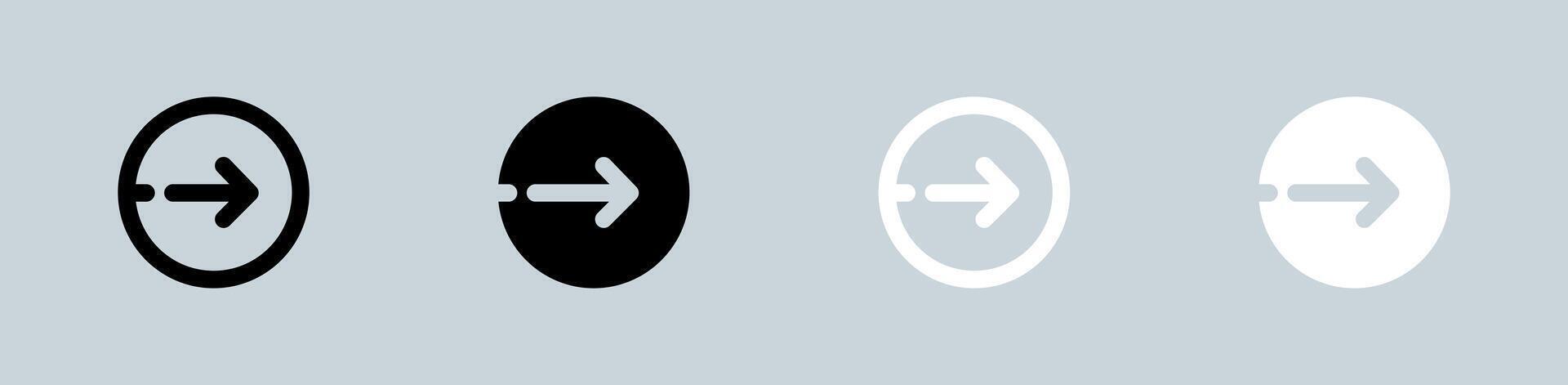 Skip ad icon set in black and white. Advertisement signs illustration. vector