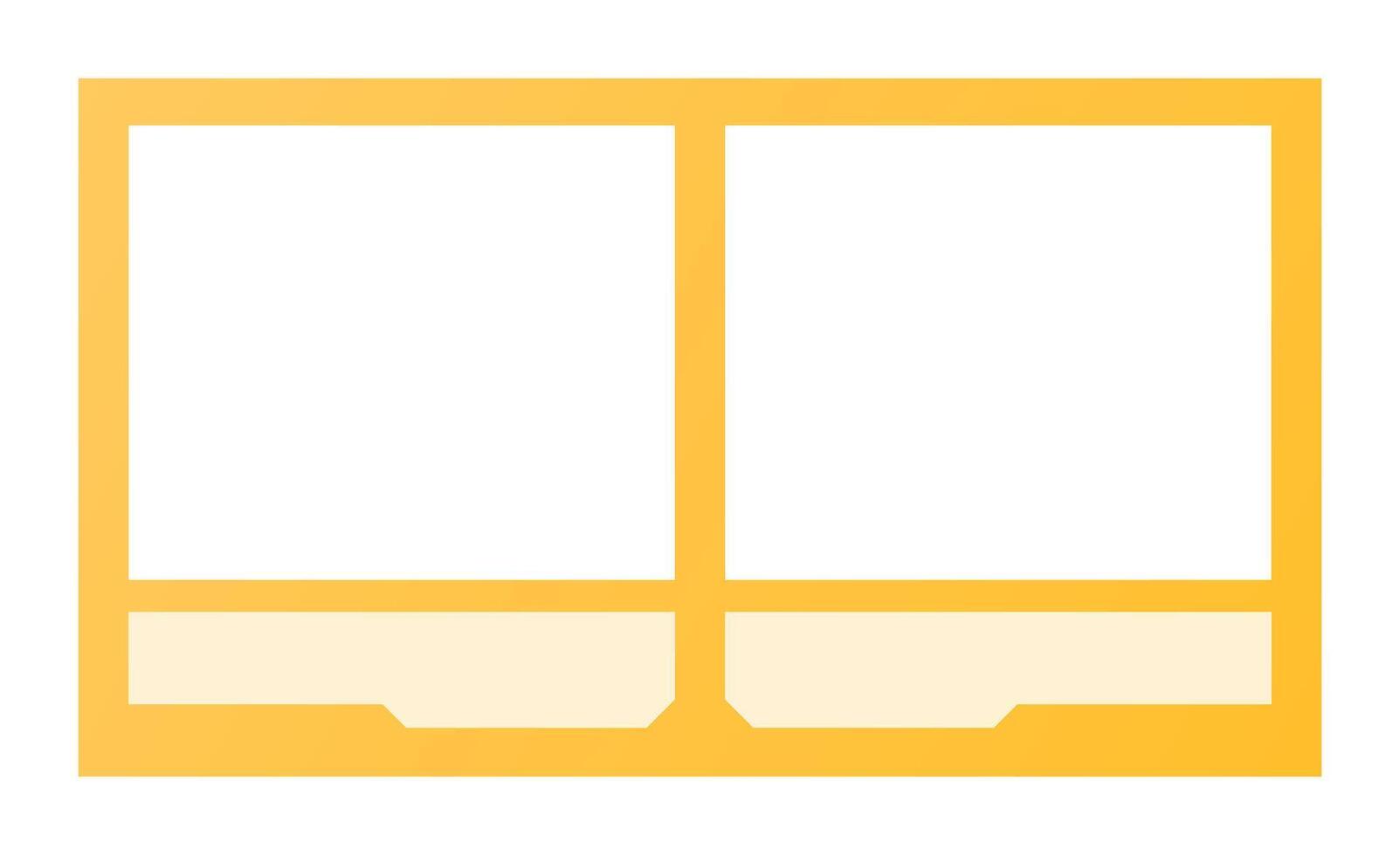 Landscape frame for media player interface. Online stream futuristic technology style. vector