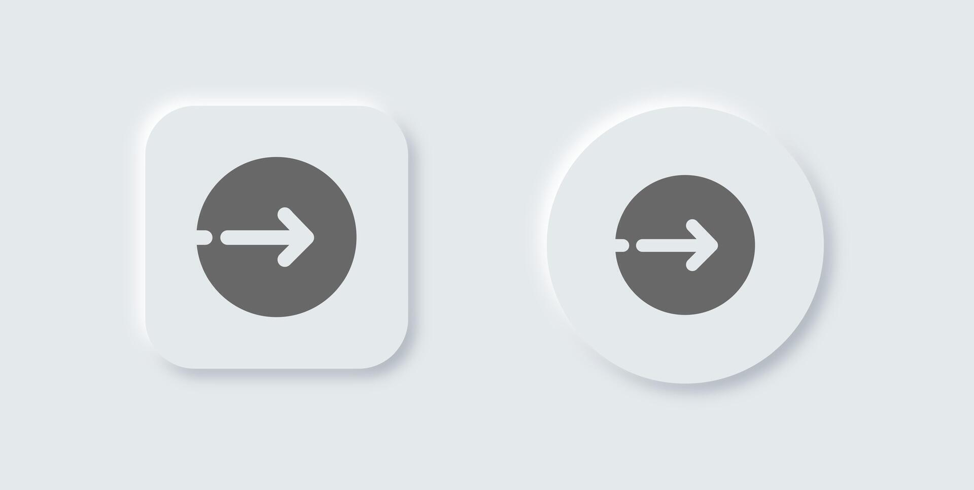 Skip ad solid icon in neomorphic design style. Advertisement signs illustration. vector