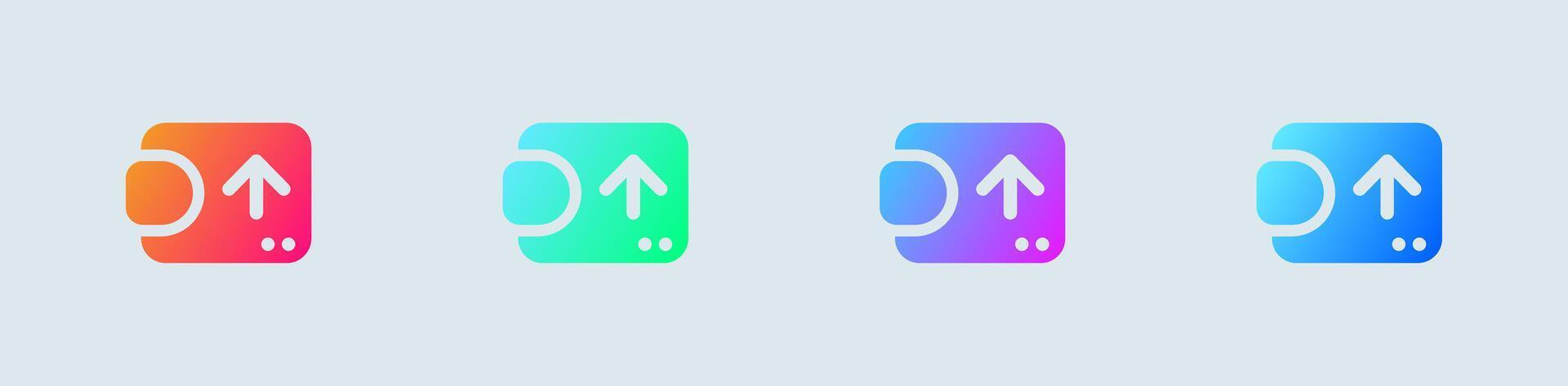 Deposit solid icon in gradient colors. Payment signs illustration. vector