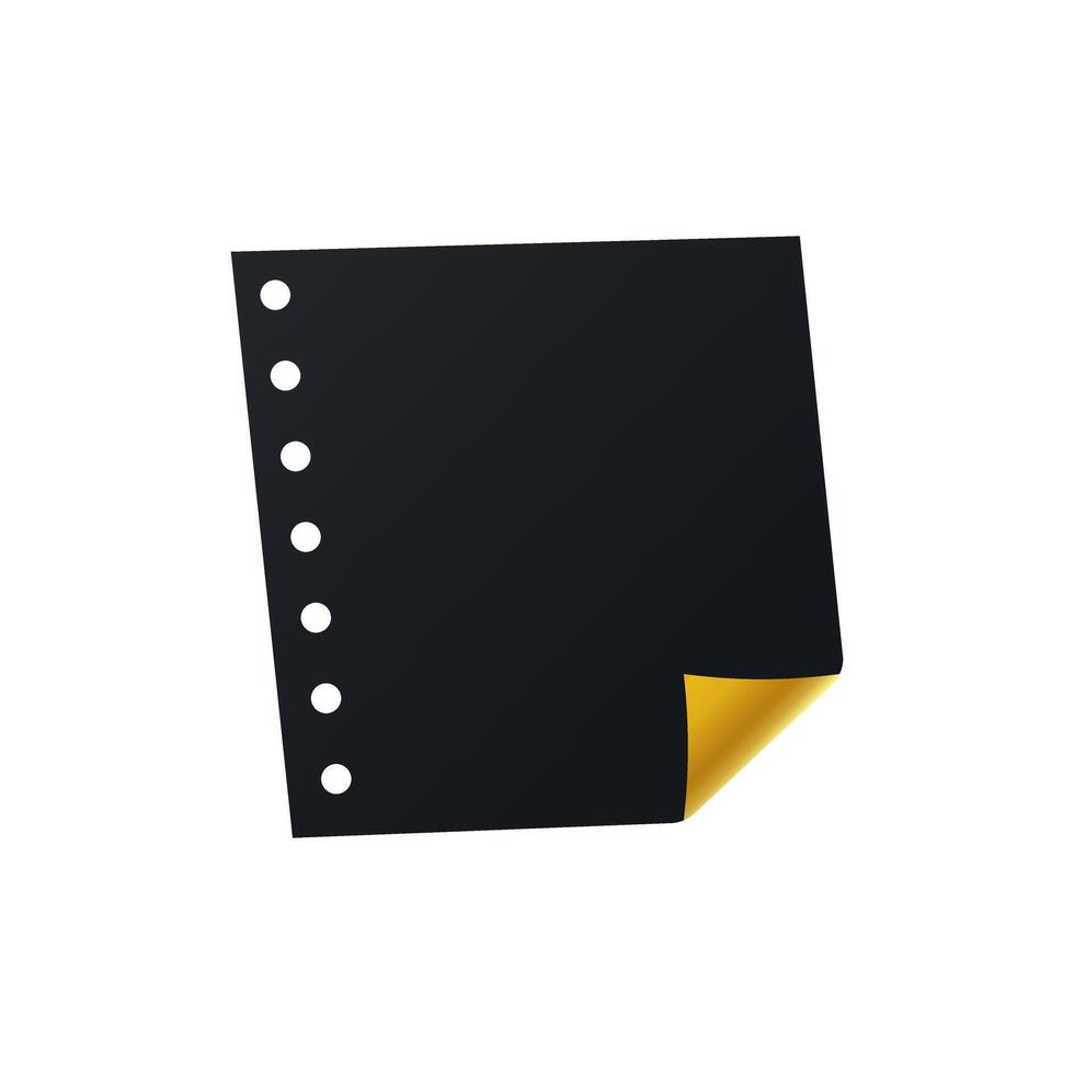 Empty note paper illustration. Blank sheet label design. vector