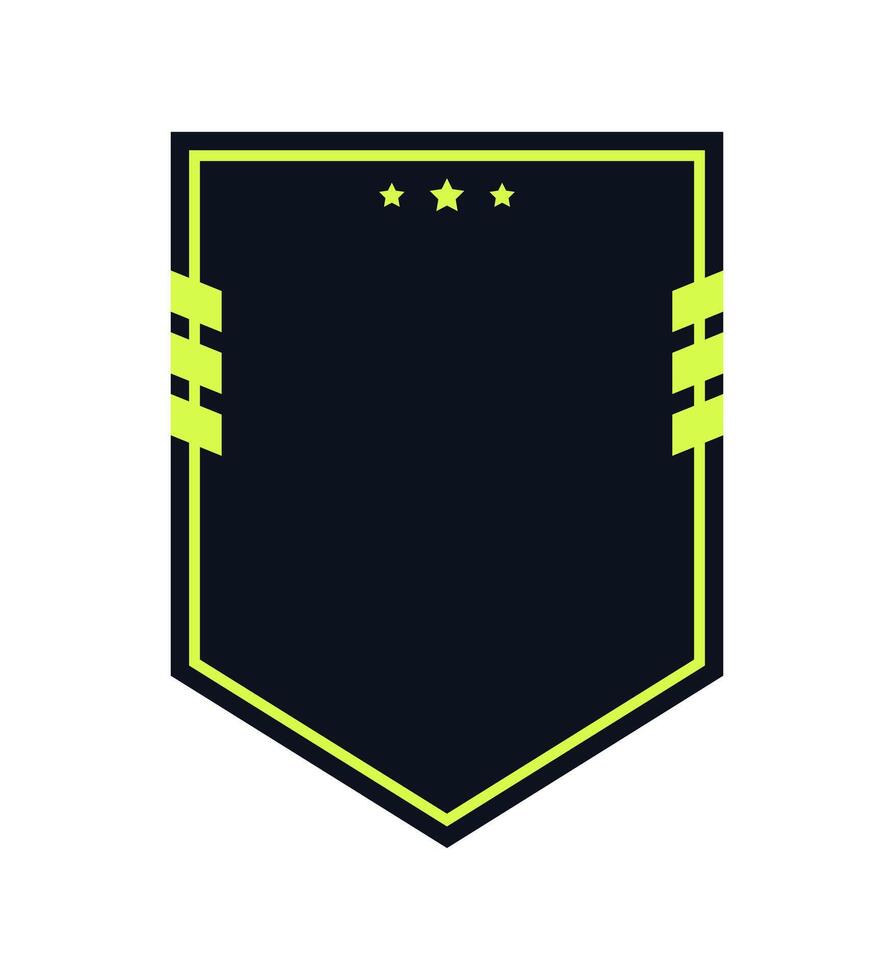 Shield frame illustration. Defense design concept. vector