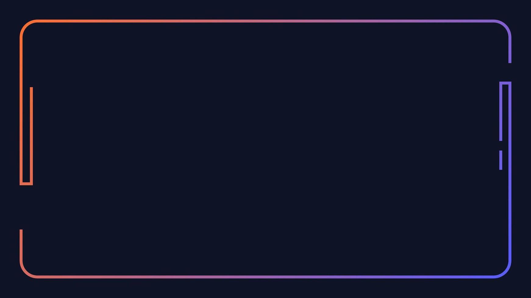 Landscape frame for media player interface. Online stream futuristic technology style. vector