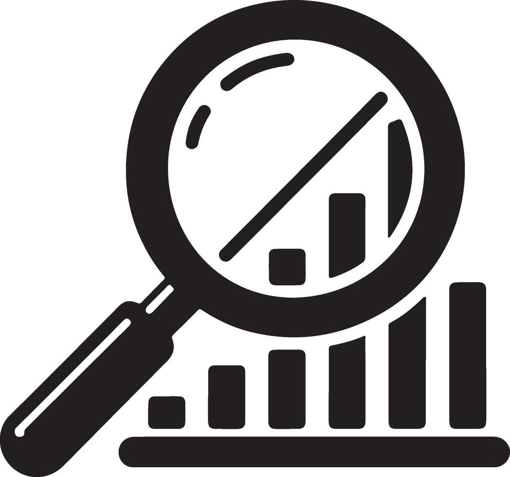 Data analytics silhouette. vector