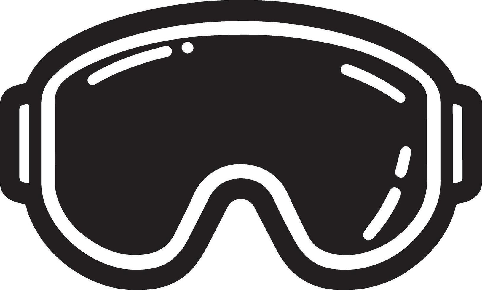 Silhouette of ski goggle. vector