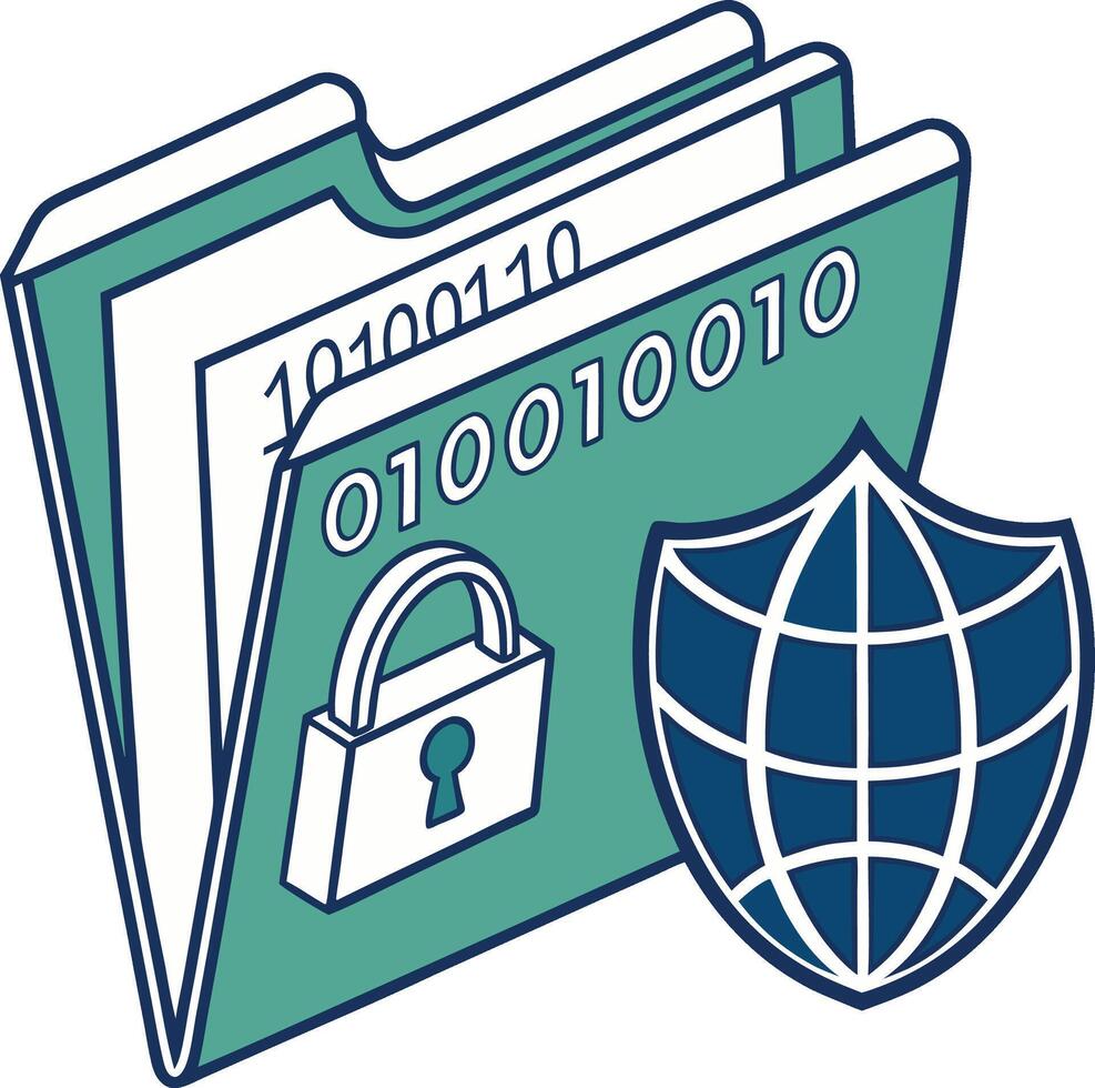 Data security illustration. vector