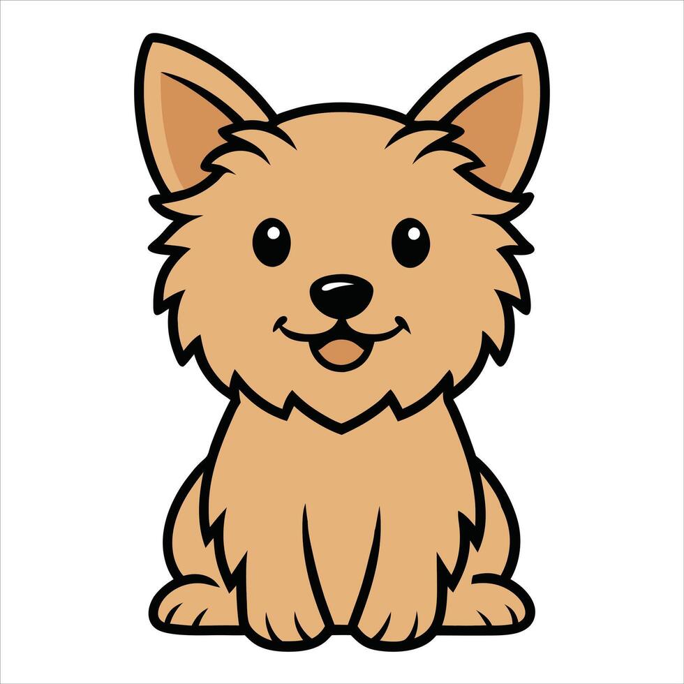 Lovable Cartoon Cairn Terrier Dog Clipart for Illustration vector