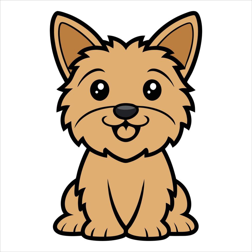Cute Cairn Terrier Dog Illustration for Creative Projects vector