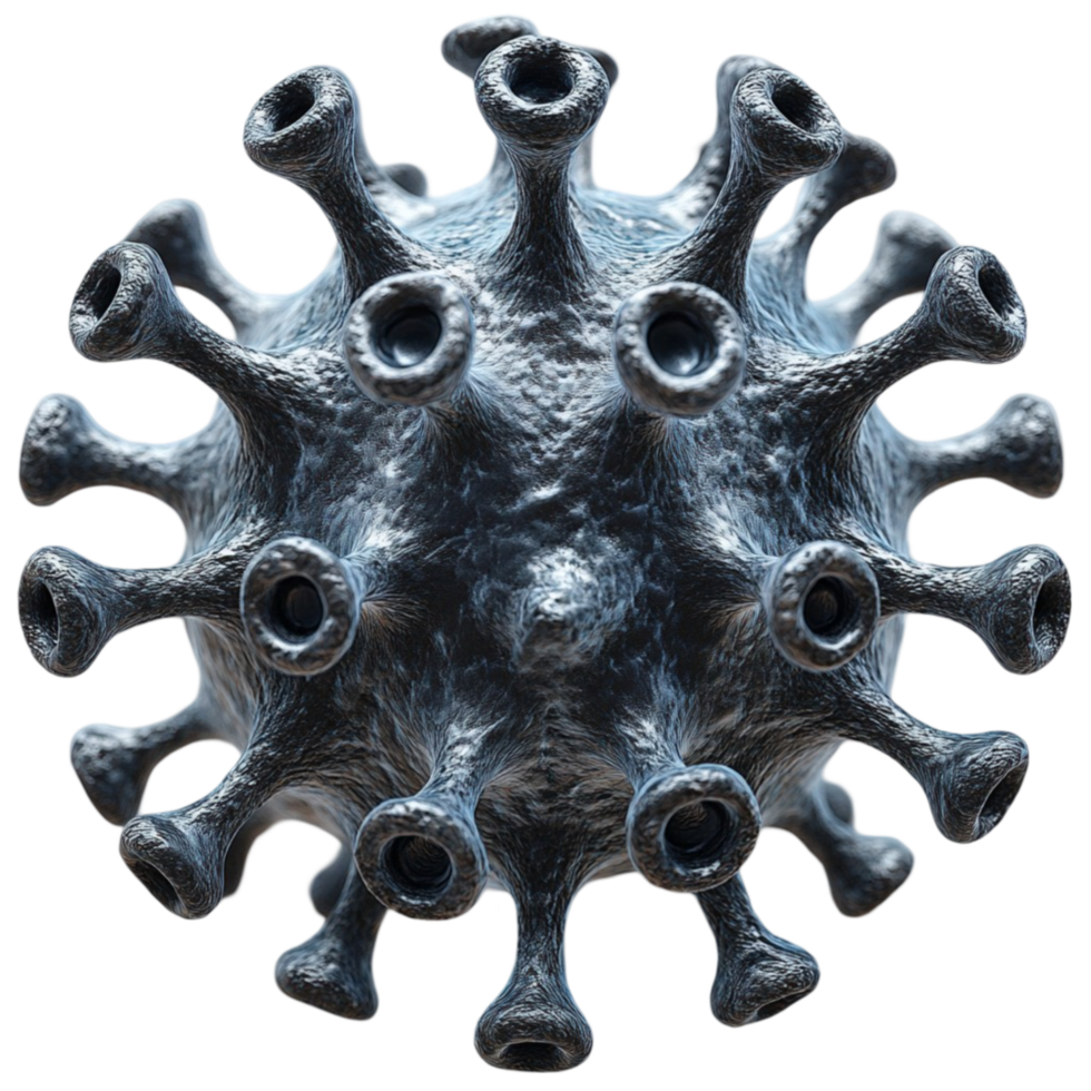 Black 3D Virus Model png