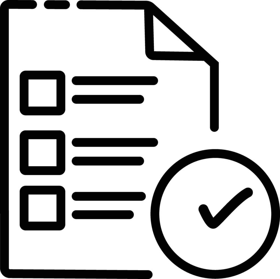 Paper sheet icon representing quiz checklist and test success for education and surveys vector