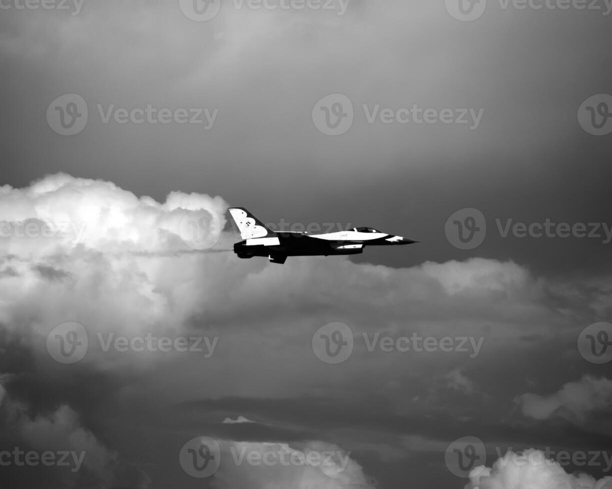 Military jet airplane, military fighter photo