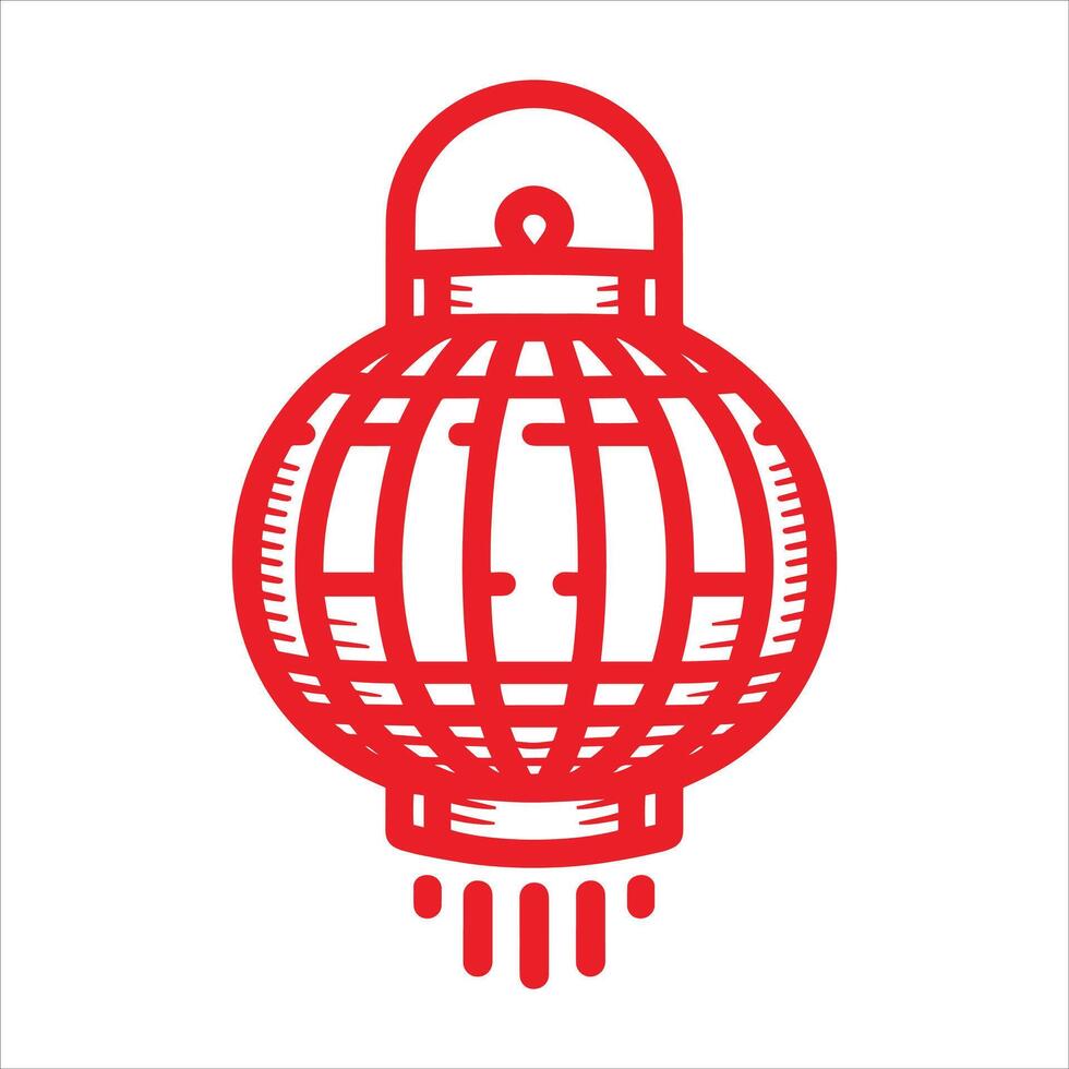 Lantern Festival Chinese New Year Silhouette vector