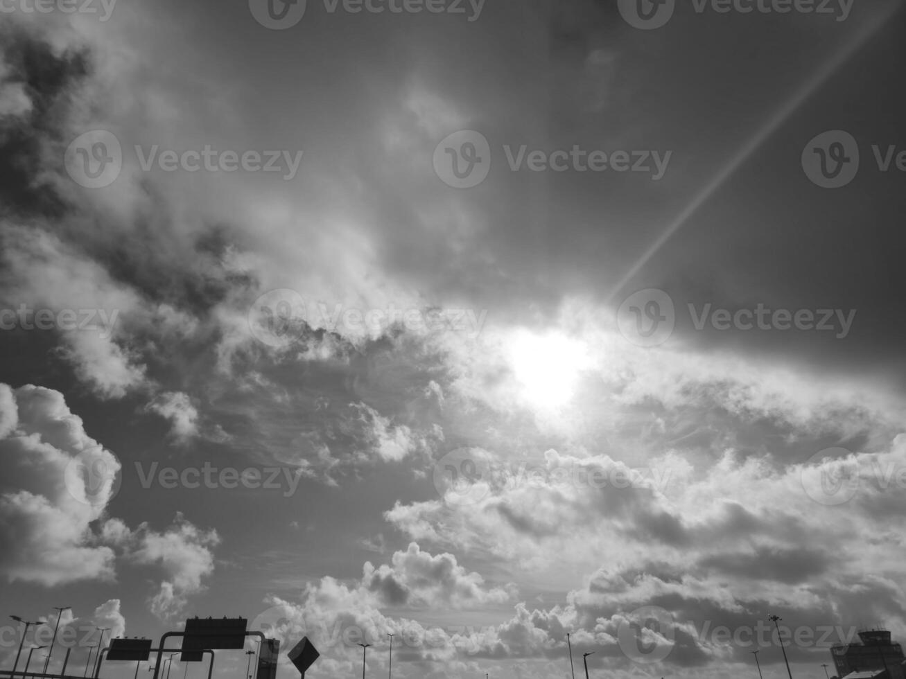 Cumulus Clouds in a Sunny Daytime Sky photo