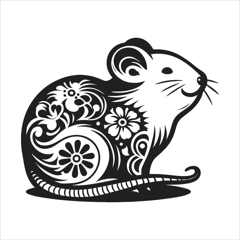 Lunar New Year, Happy Chinese New Year, Rabbit Zodiac Sign Design Illustration vector