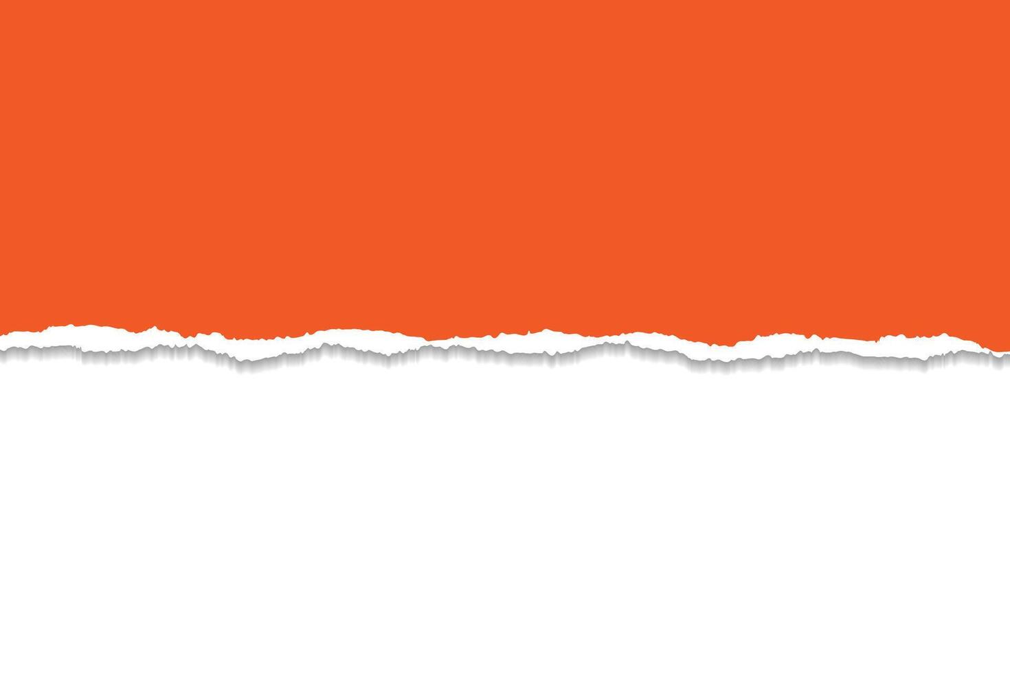 Realistic Torn Paper Edge with Orange Background and White Layer vector