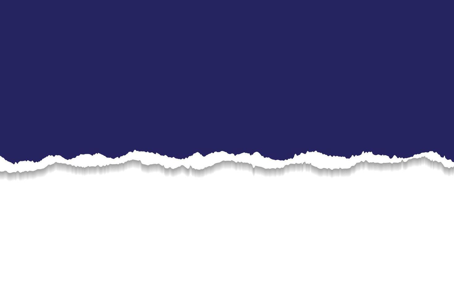 Realistic Torn Paper Edge with Dark Blue Background and White Layer. vector