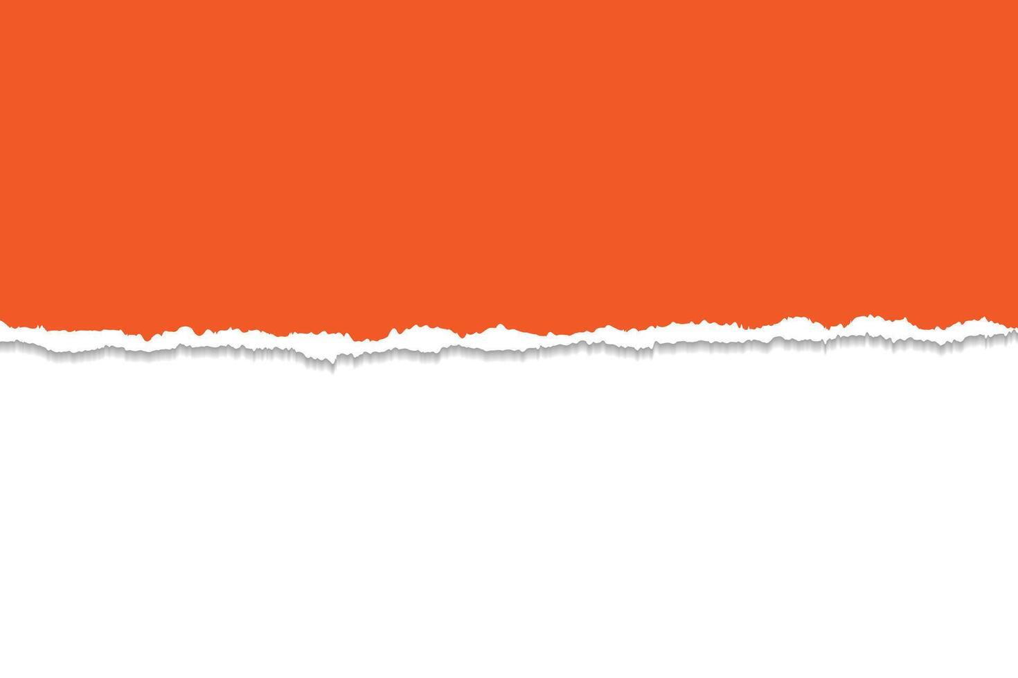 Vibrant Orange Torn Paper Edge with White Background for Creative Designs. vector