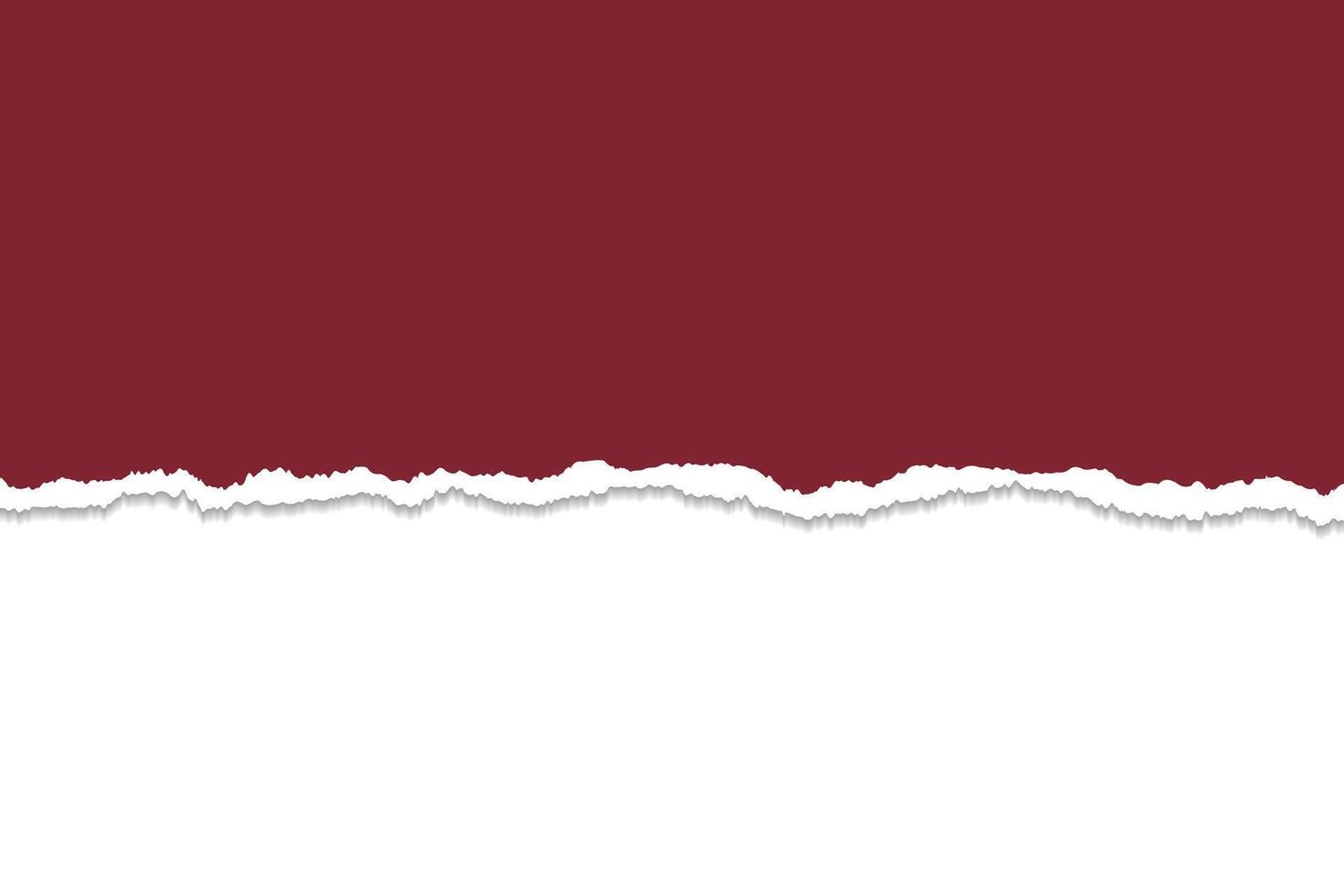 Maroon Torn Paper Edge with White Background for Creative Layouts vector
