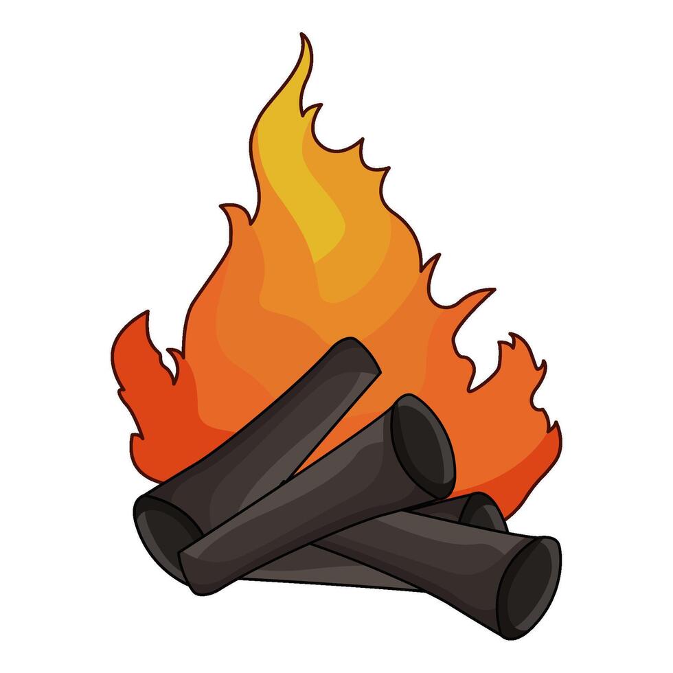 illustration of bonfire vector