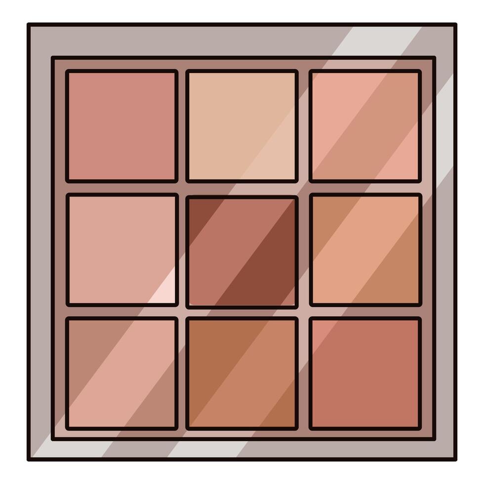 illustration of eyeshadow palette vector