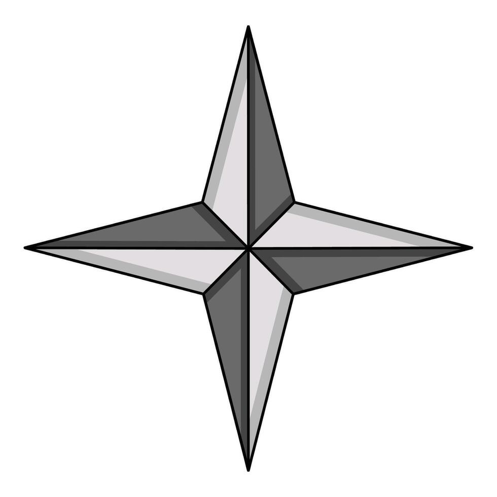 illustration of compass rose vector