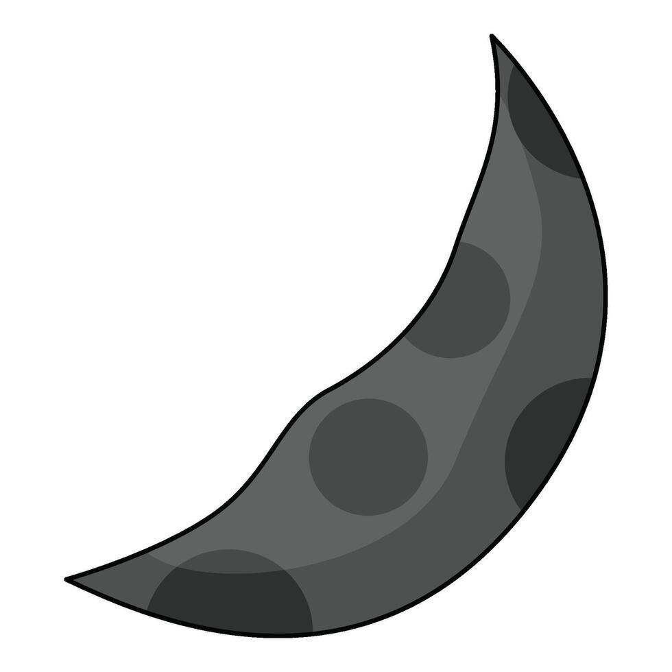 illustration of crescent moon vector