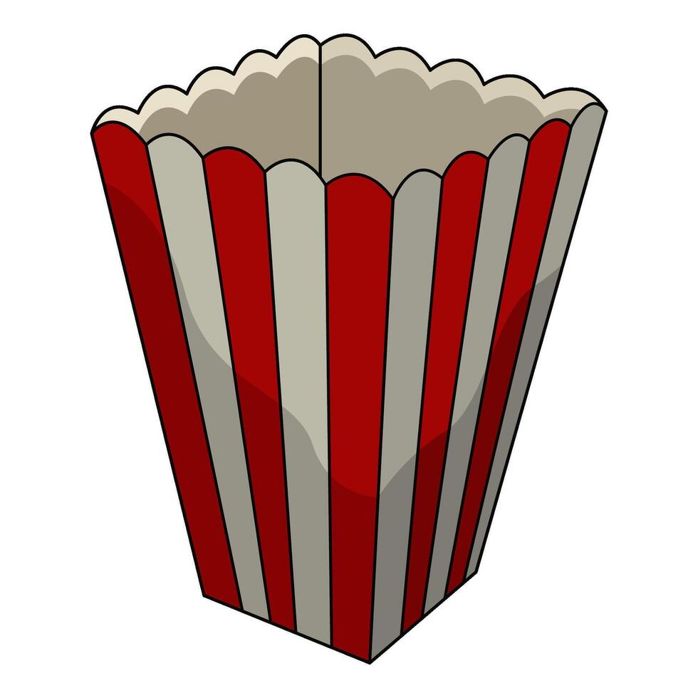illustration of popcorn box vector