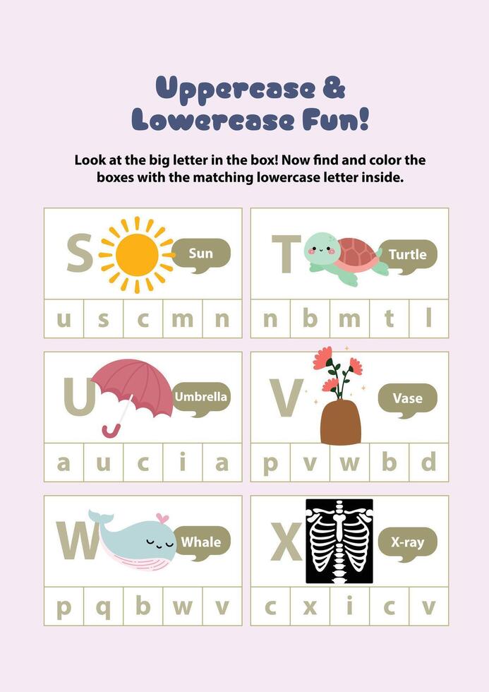 Letter Tracing Worksheet for Activity Book for kids fun learning printable page. Preschool tracing and writing practice for toddler and teacher vector