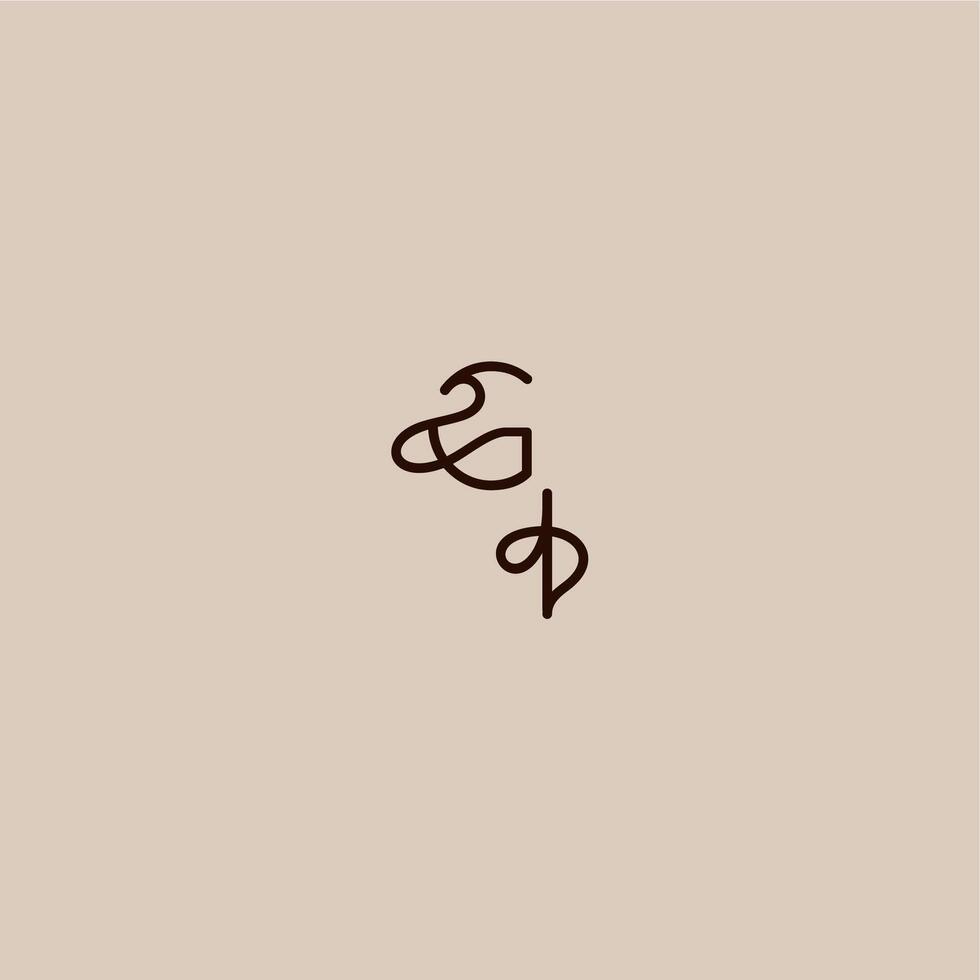 dynamic line initial wedding typography monogram letter luxurious organic style and elegant concept GI vector