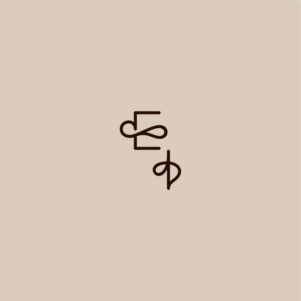 dynamic line initial EI luxurious organic style and elegant concept wedding typography monogram letter vector