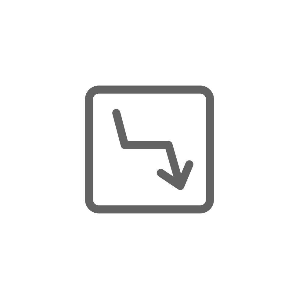 Decrease Arrow Icon Grey png