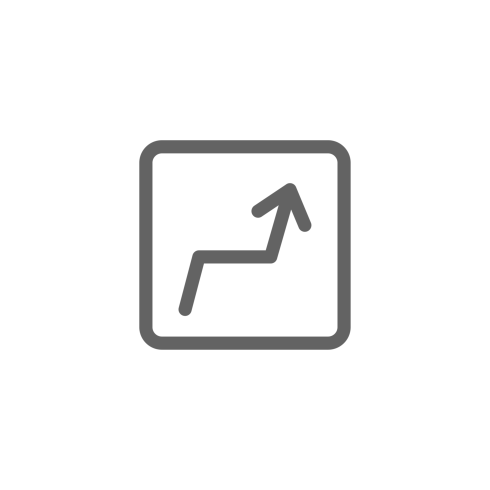 Growth Arrow Icon Grey png