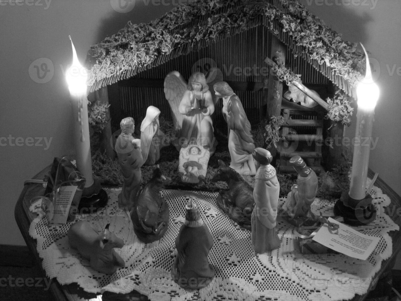 Nativity Scene Toy Decoration in Modern Interior Design photo