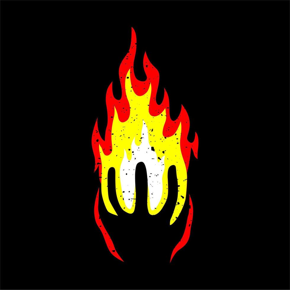 Hand Holding Flame vector